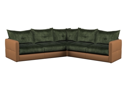 Alexander & James Quinn Leather & Fabric Mix Large Corner Sofa