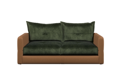 Alexander & James Quinn Leather & Fabric Mix 2 Seater Sofa