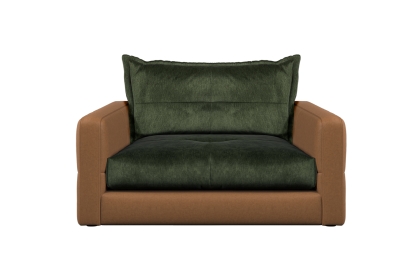 Alexander & James Quinn Leather & Fabric Mix Snuggler Chair