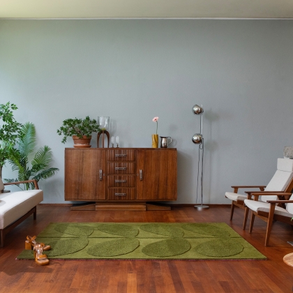 Orla Kiely Solid Stem Fern Rug