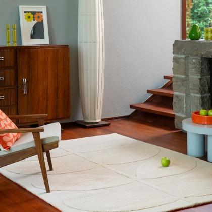 Orla Kiely Solid Stem Ecru Rug