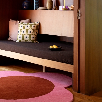 Orla Kiely Flower Spot Pink/Red Rug