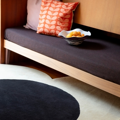 Orla Kiely Flower Spot Ecru/Black Rug