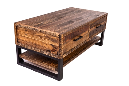 Boston Reclaimed Wood Industrial Coffee Table