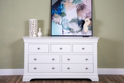 Providence Warm White 3 Over 4 Drawer Chest of Drawers