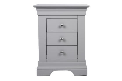 Providence Pebble Grey 3 Drawer Bedside Table