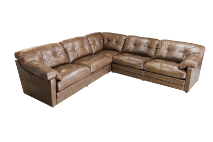 Alexander & James Bailey Leather Large 5 Seater Corner Sofa