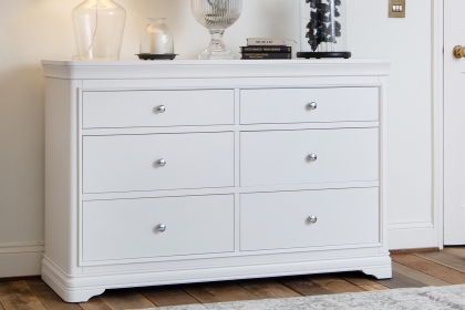 Chateau Warm White 6 Drawer Chest