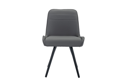 Horizontal Stitch Dining Chair in Grey PU Leather