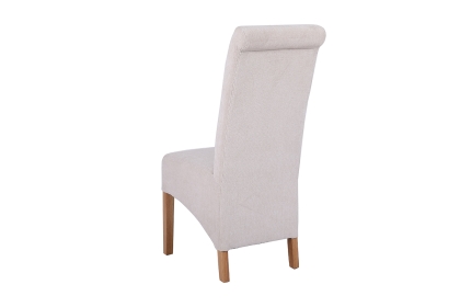 Scroll Back Dining Chair in Natural
