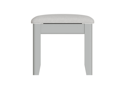 Smoked Oak Painted Grey Dressing Table Stool