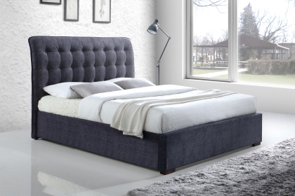 Time Living Hamilton Fabric Bed Frame in Dark Grey