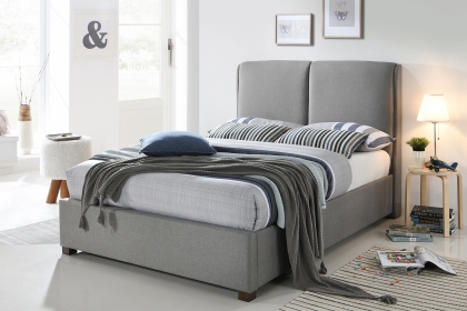 Time Living Oakland Fabric Bed Frame in Light Grey