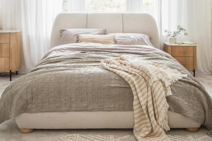 Reed Chunky Boucle Bedframe