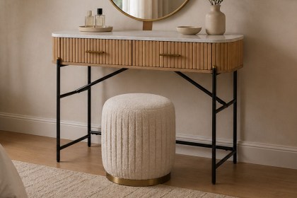 Reed Mango Wood & Marble Dressing Table
