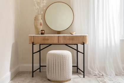 Reed Mango Wood & Marble Dressing Table
