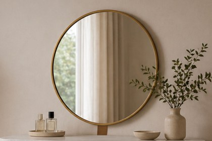 Reed Mango Wood & Marble Dressing Table Gallery Mirror