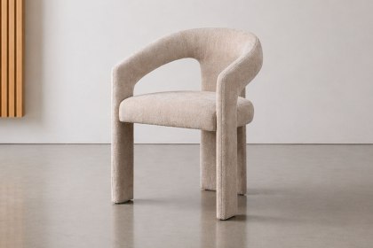 Georgia Light Beige Upholstered Dining Chair (Pair)