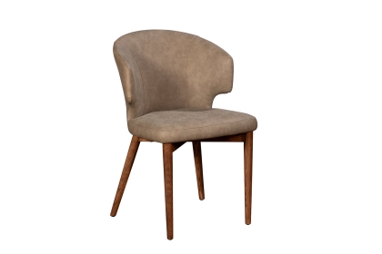 Rowan Curved Back Dining Chair with Walnut Legs (Pair)
