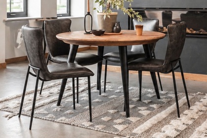 Franklin Reclaimed Wood 120cm Round Dining Table