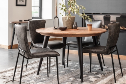 Franklin Reclaimed Wood 120cm Round Dining Table