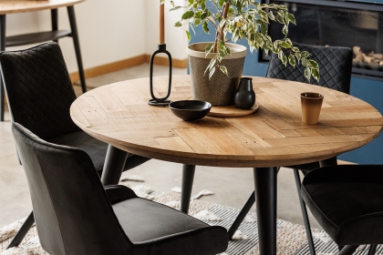Frankfurt Reclaimed Wood 120cm Round Dining Table