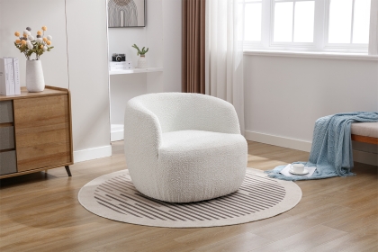 Alma Boucle Swivel Accent Chair