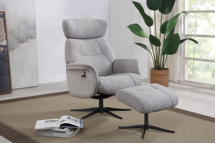 Murcia Swivel Recliner Chair & Footstool