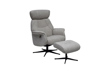 Murcia Swivel Recliner Chair & Footstool