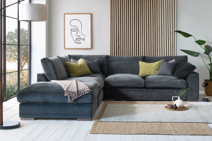 Bounty Full Circle 4 Seater Corner Chaise Sofa & Footstool