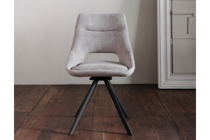 Paige Soft Cotton Dining Chair in Light Grey (Pair) Paige Soft Cotton Dining Chair in Light Grey (Pair)