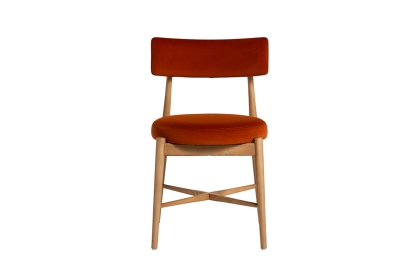 G Plan Flora Retro Pair Of Dining Arm Chairs in Orange