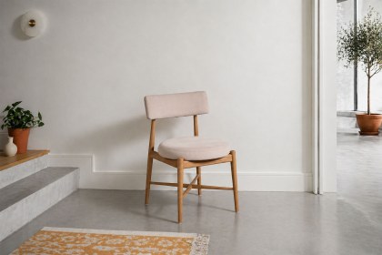 G Plan Flora Retro Pair Of Dining Arm Chairs in Taupe