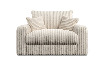 Chunky Cord Cream Cuddler Snuggler Chair