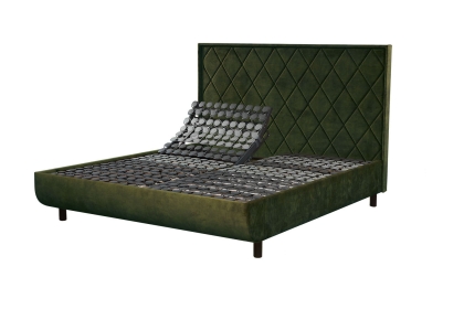 TEMPUR® Arc Adjustable Disc Bed Frame with Quilted Headboard