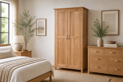 Devon Solid Oak Hanging Wardrobe