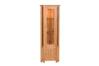 Moda 100% Solid Oak Corner Display Cabinet