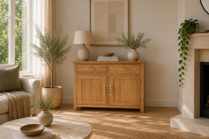 Devon 100% Solid Oak 3ft Sideboard Dresser Base
