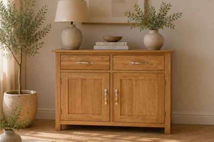 Devon 100% Solid Oak 3ft Sideboard Dresser Base