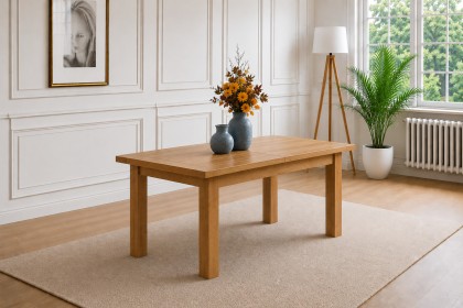 Devon 100% Solid Oak 4'4" Extendable Dining Table (2 Leaf) Devon 100% Solid Oak 4'4" Extendable Dining Table (2 Leaf)