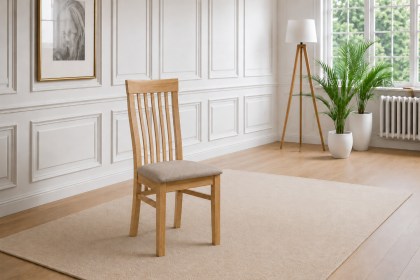 Devon 100% Solid Oak Slatted Back Dining Chair