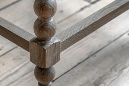 Gallery Direct Artisan Limewash Oak Side Table with Bobbin Detail