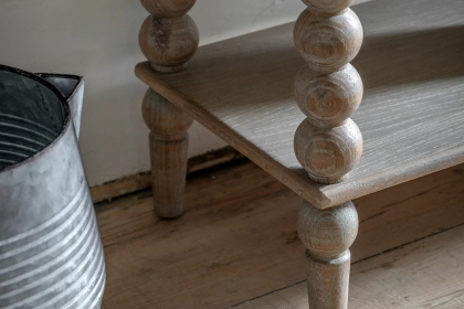 Gallery Direct Artisan Limewash Oak Console Table with Bobbin Detail