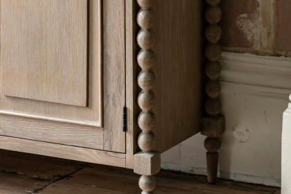 Gallery Direct Artisan Limewash Oak Large Sideboard with Bobbin Detail