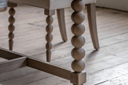 Gallery Direct Artisan Limewash Oak Extending Dining Table Set & 6 Chairs