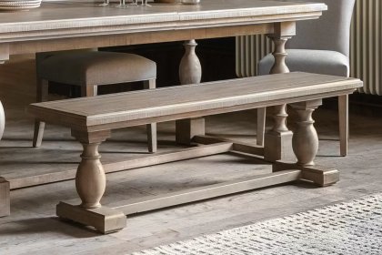 Gallery Direct Vancouver Rustic Pine Dining Bench