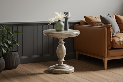 Gallery Direct Vancouver Rustic Pine Side Table