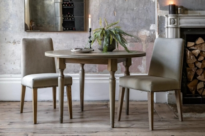 Gallery Direct Mustique French Colonial Round Dining Table Set & 2 Rex Dining Chairs