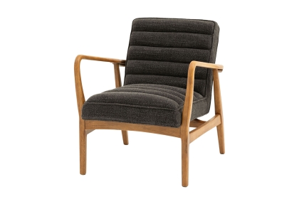 Gallery Direct Datsun Charcoal Boucle Fabric Armchair