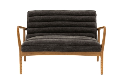 Gallery Direct Datsun Charcoal Boucle Fabric 2 Seater Sofa